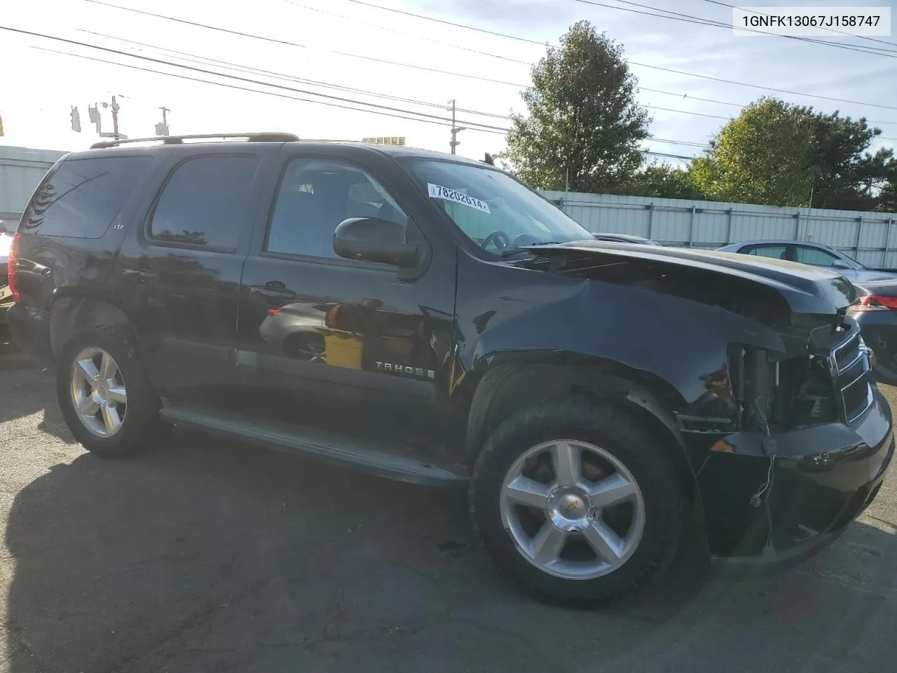 2007 Chevrolet Tahoe K1500 VIN: 1GNFK13067J158747 Lot: 78202614