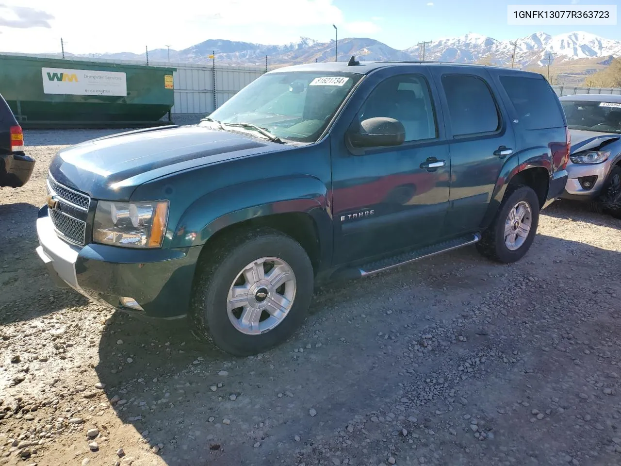 2007 Chevrolet Tahoe K1500 VIN: 1GNFK13077R363723 Lot: 81621734