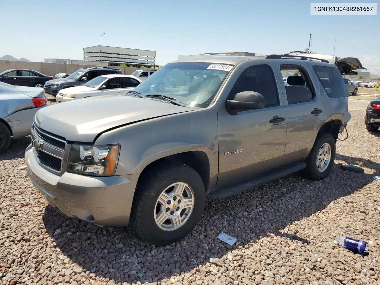 2008 Chevrolet Tahoe K1500 VIN: 1GNFK13048R261667 Lot: 58214804