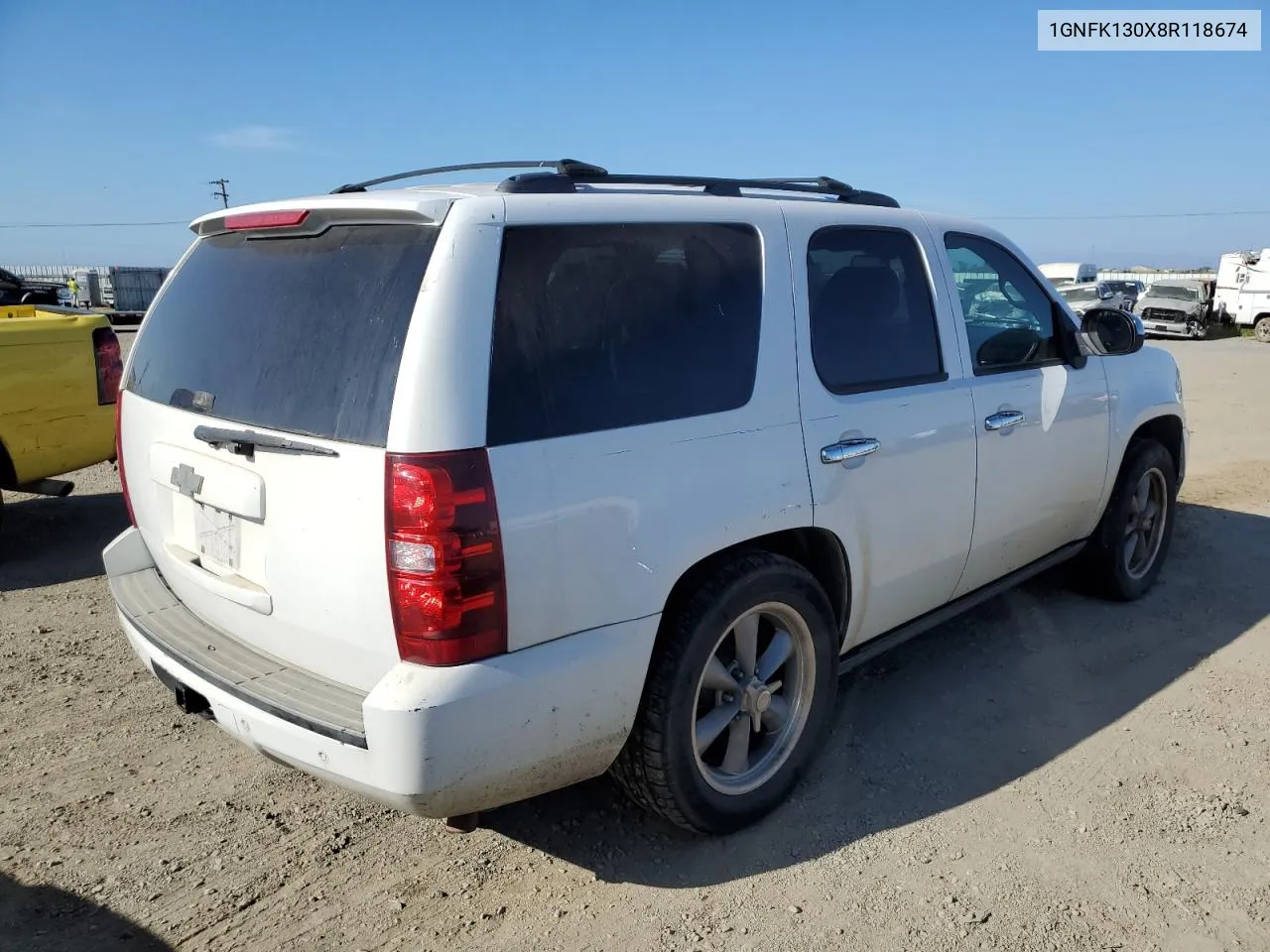 2008 Chevrolet Tahoe K1500 VIN: 1GNFK130X8R118674 Lot: 67099294