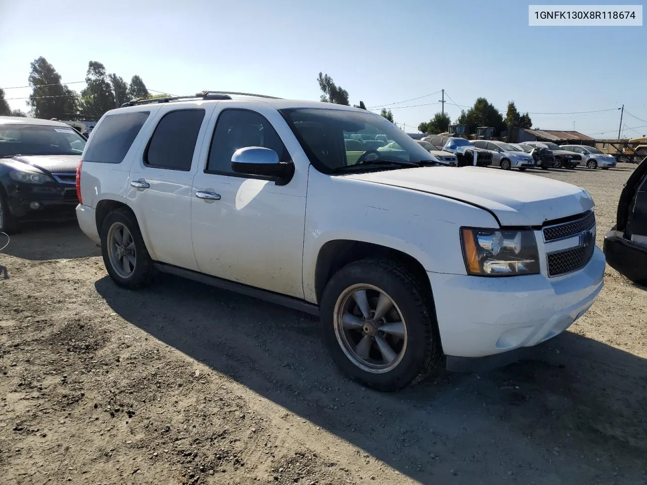 2008 Chevrolet Tahoe K1500 VIN: 1GNFK130X8R118674 Lot: 67099294