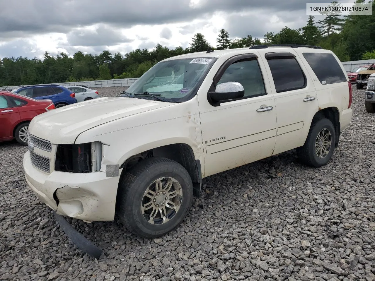 2008 Chevrolet Tahoe K1500 VIN: 1GNFK13078R210874 Lot: 68098654