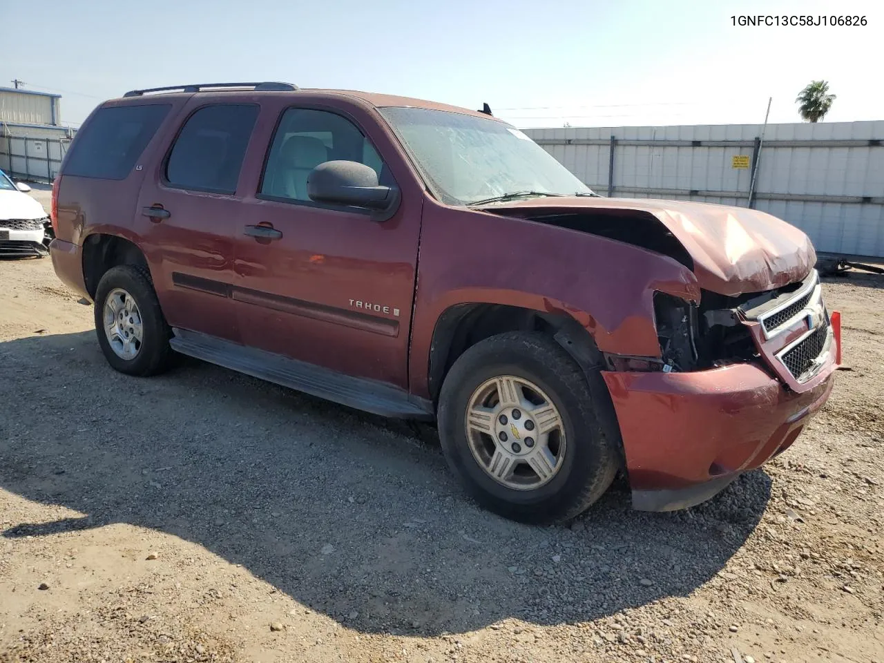 2008 Chevrolet Tahoe C1500 VIN: 1GNFC13C58J106826 Lot: 68627014