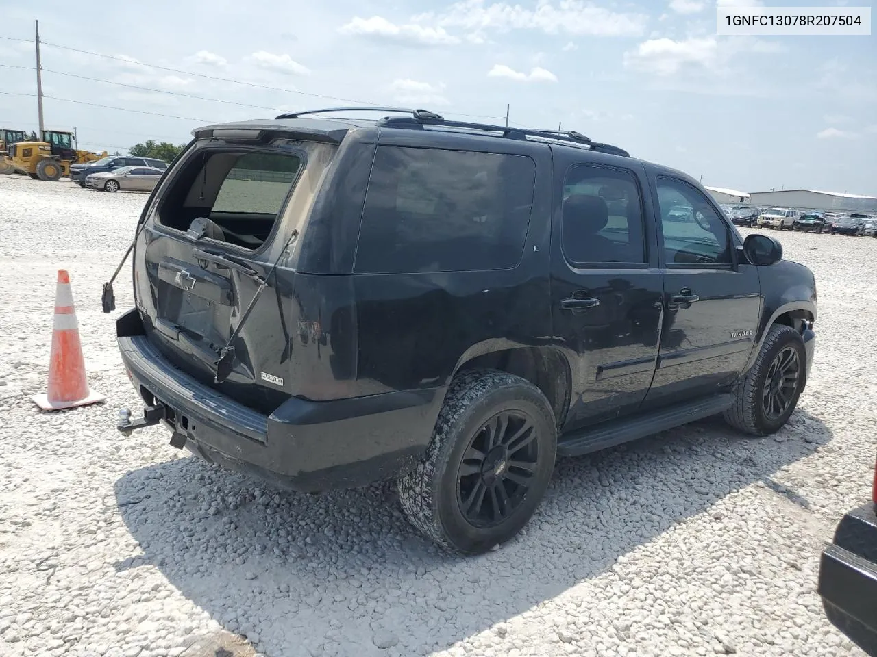 2008 Chevrolet Tahoe C1500 VIN: 1GNFC13078R207504 Lot: 68868934