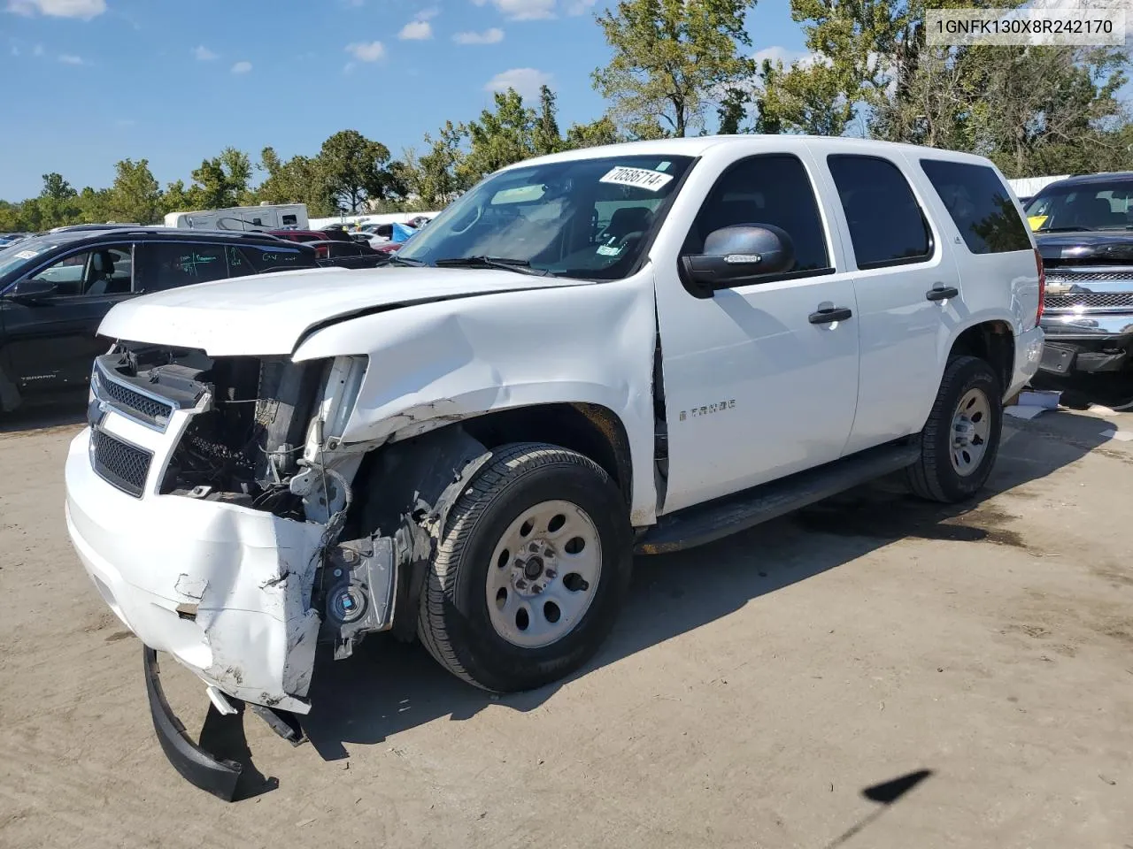 2008 Chevrolet Tahoe K1500 VIN: 1GNFK130X8R242170 Lot: 70586714