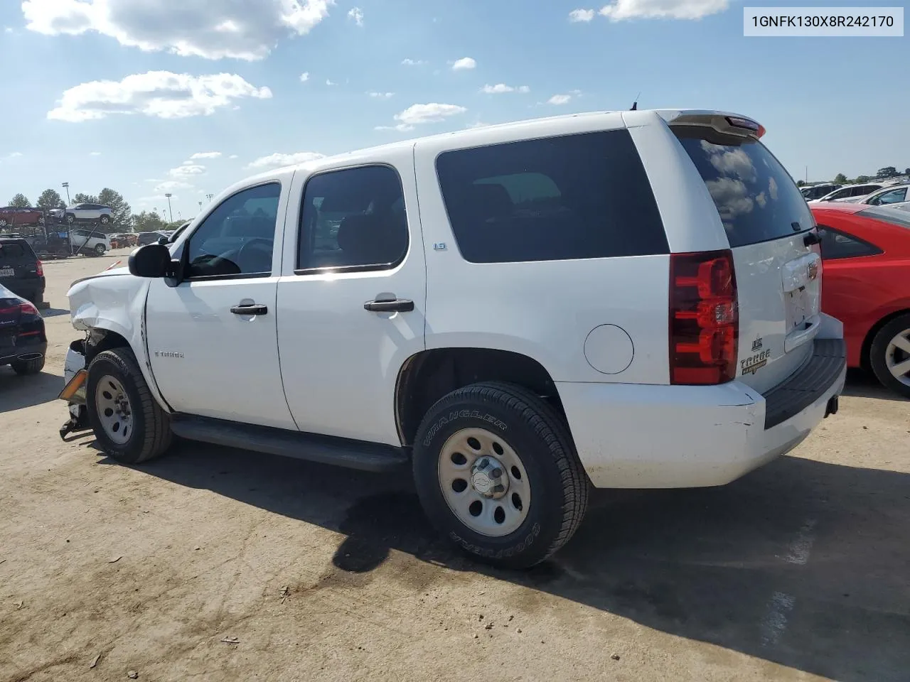 2008 Chevrolet Tahoe K1500 VIN: 1GNFK130X8R242170 Lot: 70586714