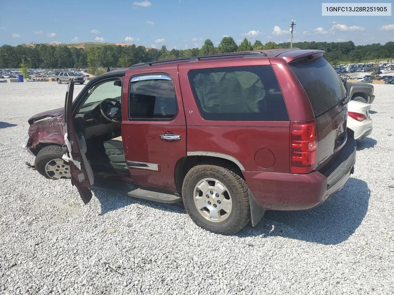 2008 Chevrolet Tahoe C1500 VIN: 1GNFC13J28R251905 Lot: 72160654