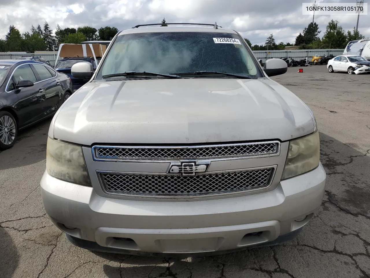 2008 Chevrolet Tahoe K1500 VIN: 1GNFK13058R105170 Lot: 72268254