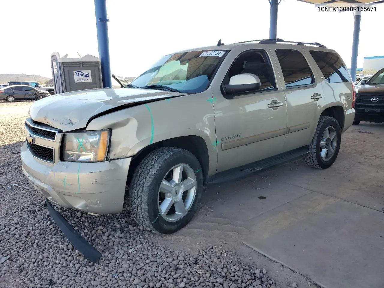 2008 Chevrolet Tahoe K1500 VIN: 1GNFK13088R165671 Lot: 74826434