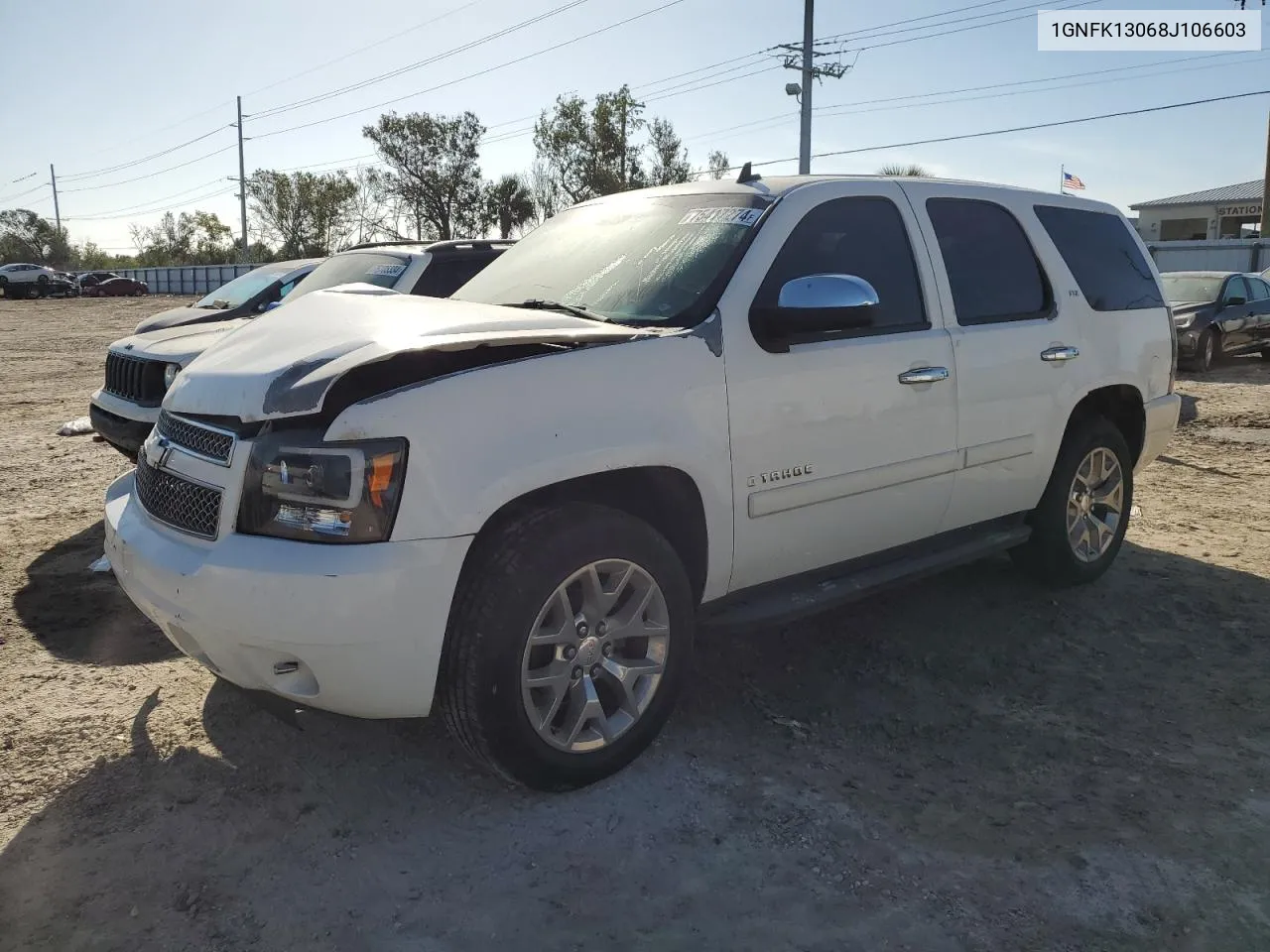 2008 Chevrolet Tahoe K1500 VIN: 1GNFK13068J106603 Lot: 75417274