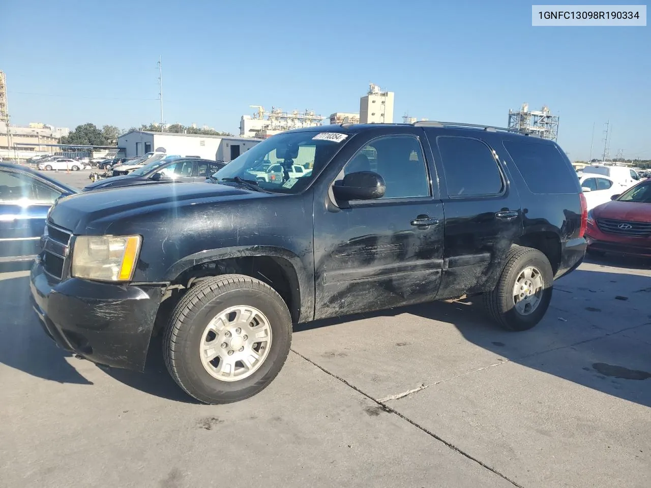 2008 Chevrolet Tahoe C1500 VIN: 1GNFC13098R190334 Lot: 77710354