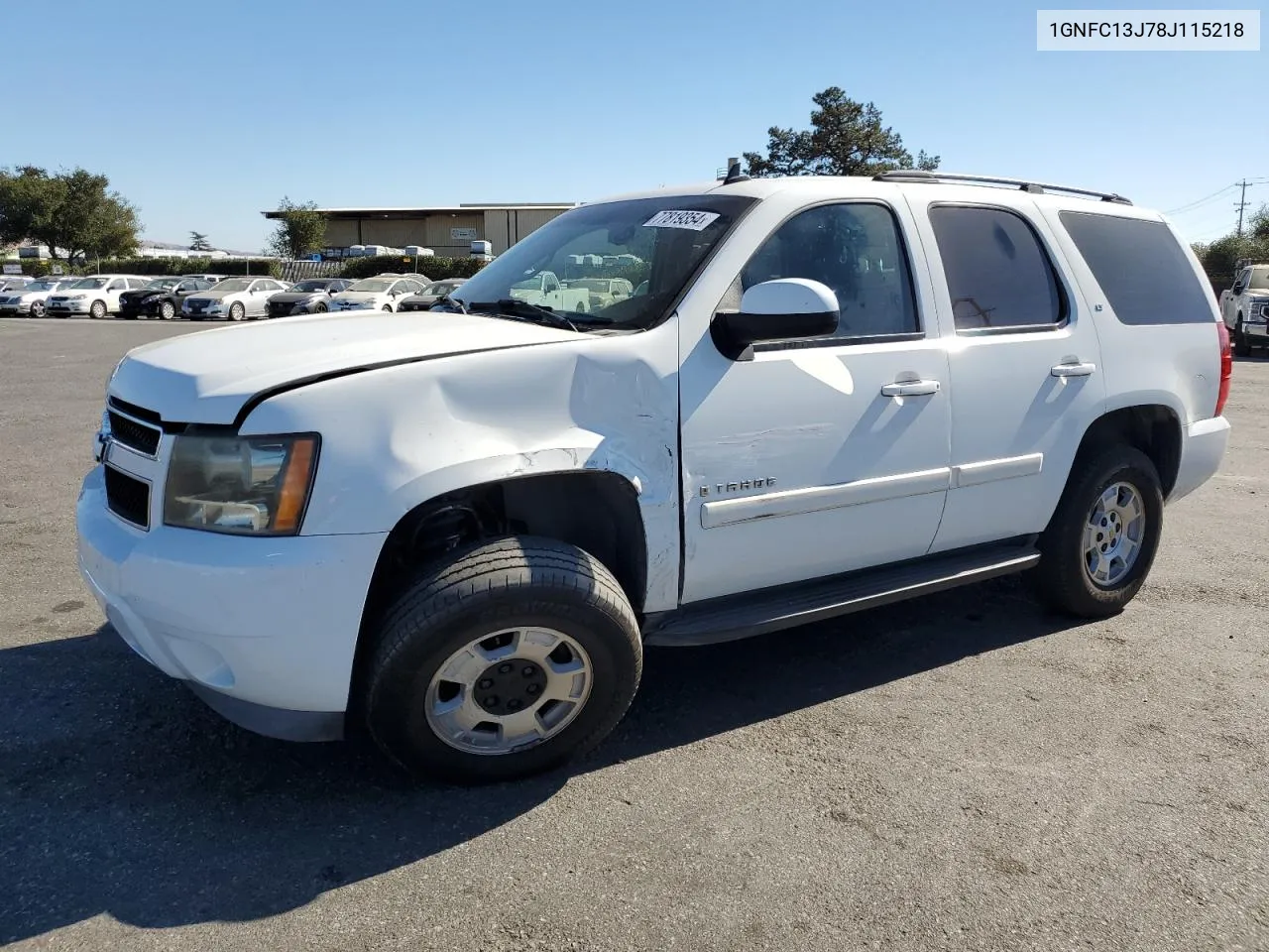 2008 Chevrolet Tahoe C1500 VIN: 1GNFC13J78J115218 Lot: 77819354