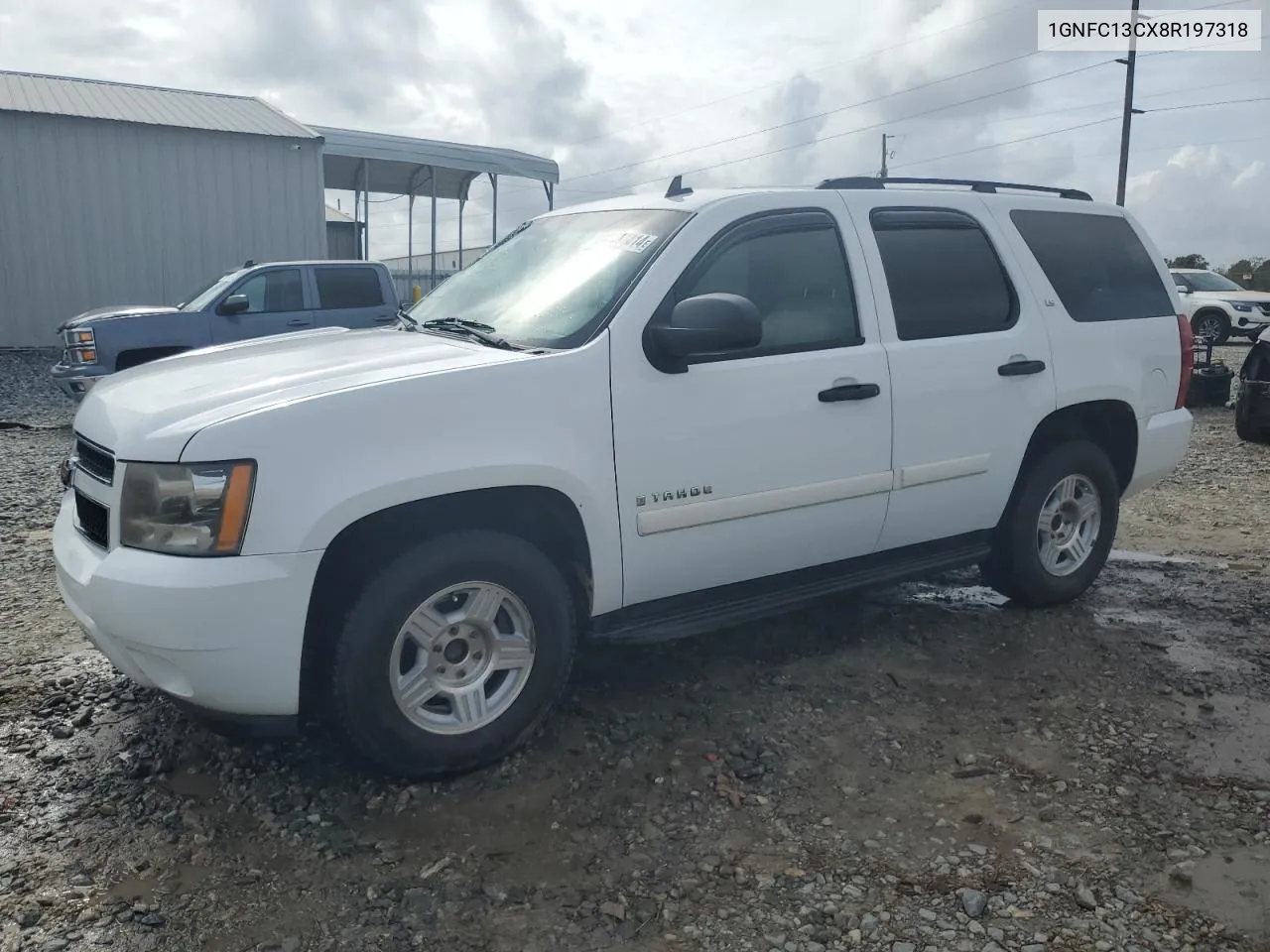 2008 Chevrolet Tahoe C1500 VIN: 1GNFC13CX8R197318 Lot: 79920414