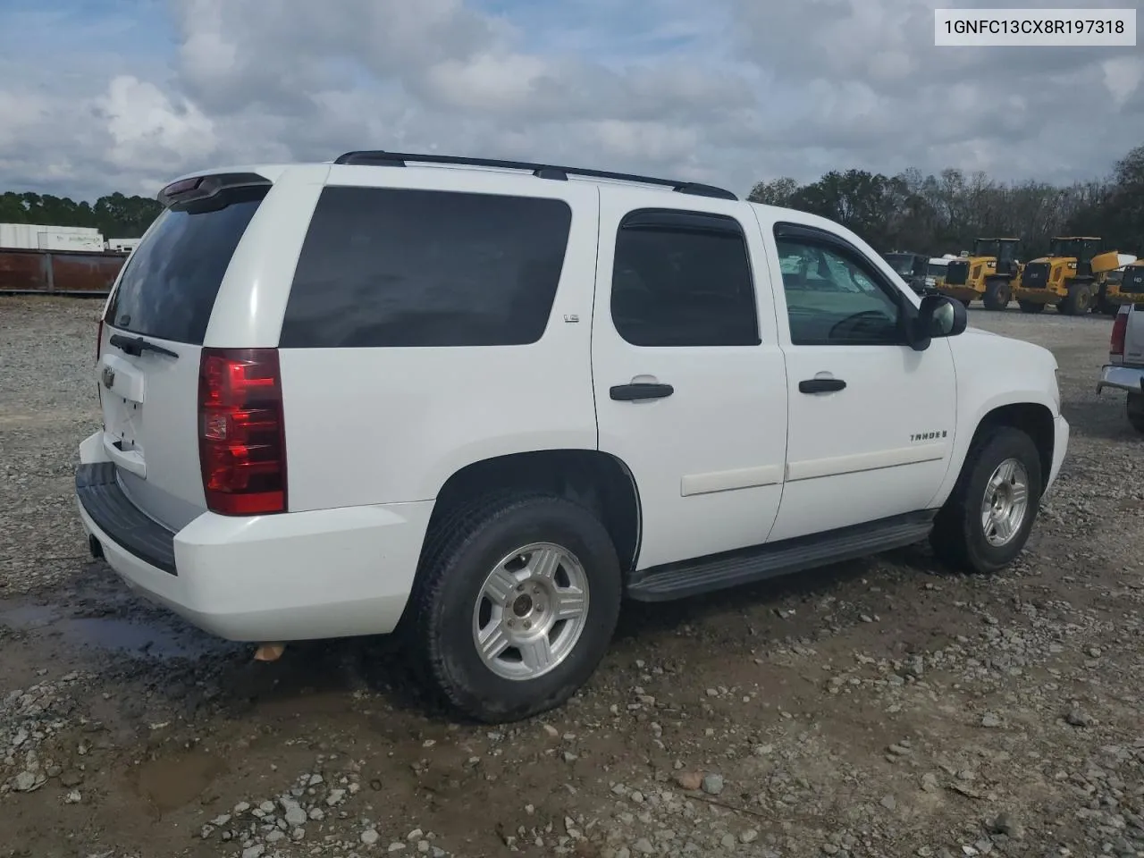 2008 Chevrolet Tahoe C1500 VIN: 1GNFC13CX8R197318 Lot: 79920414