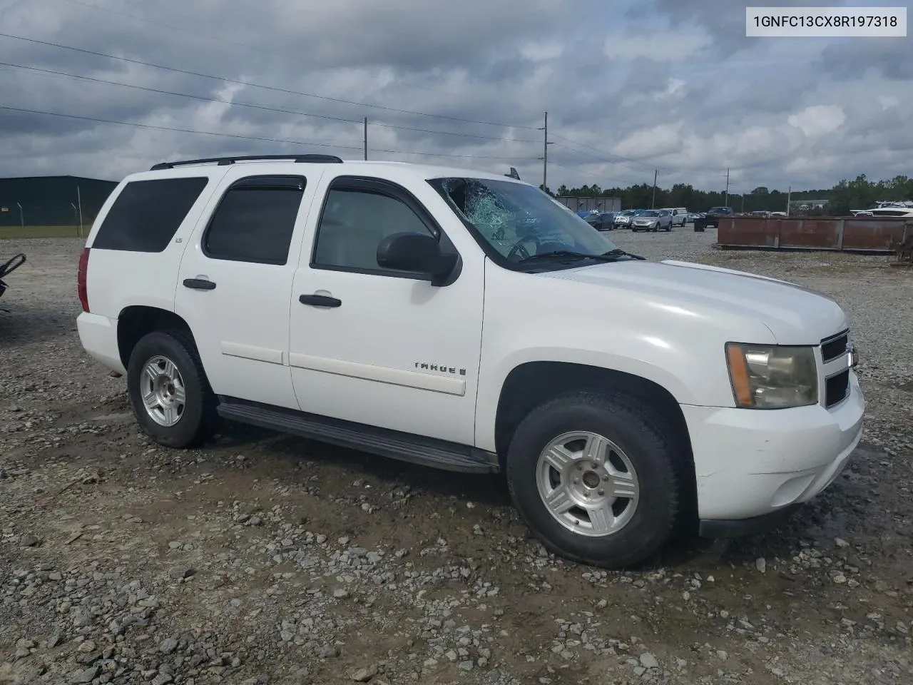 2008 Chevrolet Tahoe C1500 VIN: 1GNFC13CX8R197318 Lot: 79920414