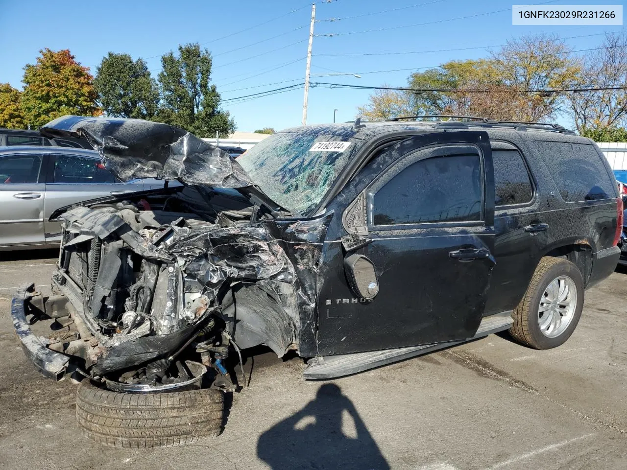 2009 Chevrolet Tahoe K1500 Lt VIN: 1GNFK23029R231266 Lot: 74192744