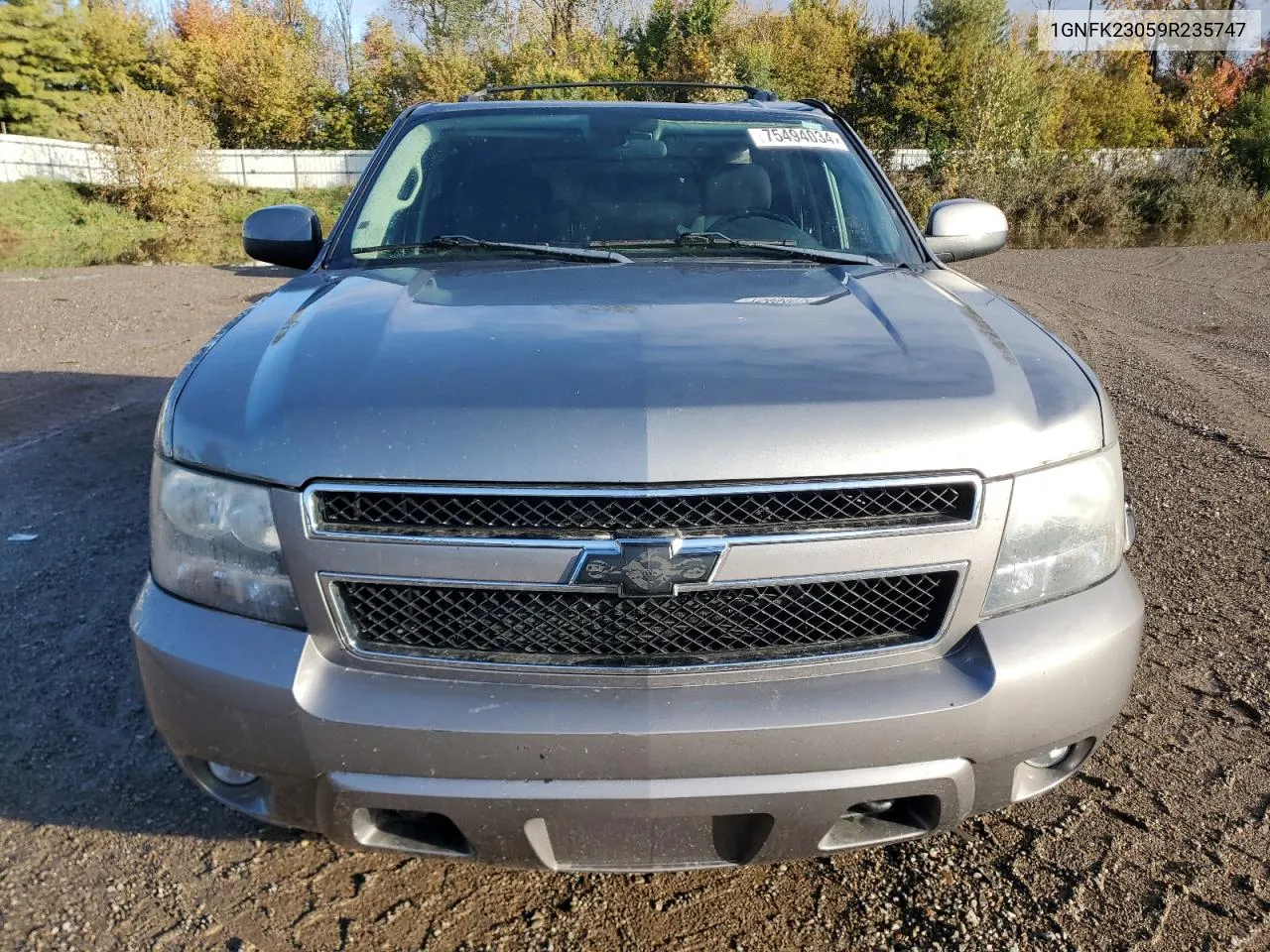 2009 Chevrolet Tahoe K1500 Lt VIN: 1GNFK23059R235747 Lot: 75494034