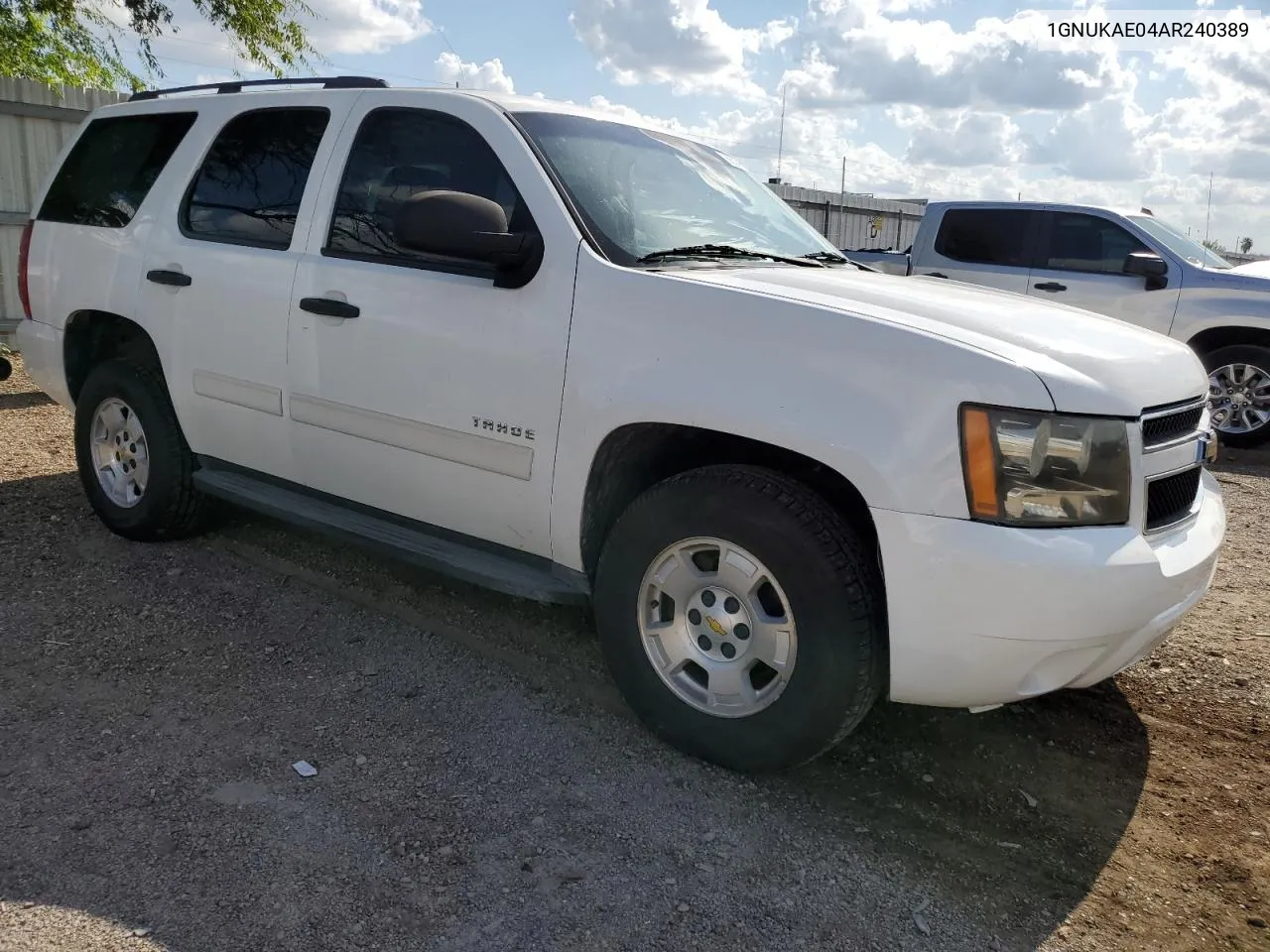 2010 Chevrolet Tahoe K1500 Ls VIN: 1GNUKAE04AR240389 Lot: 66321184