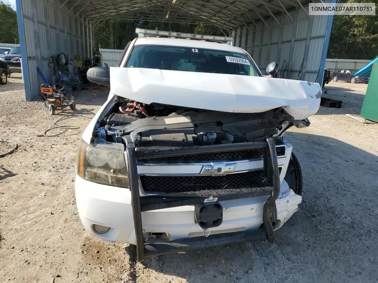 2010 Chevrolet Tahoe C1500 Ls VIN: 1GNMCAE07AR110751 Lot: 69592064