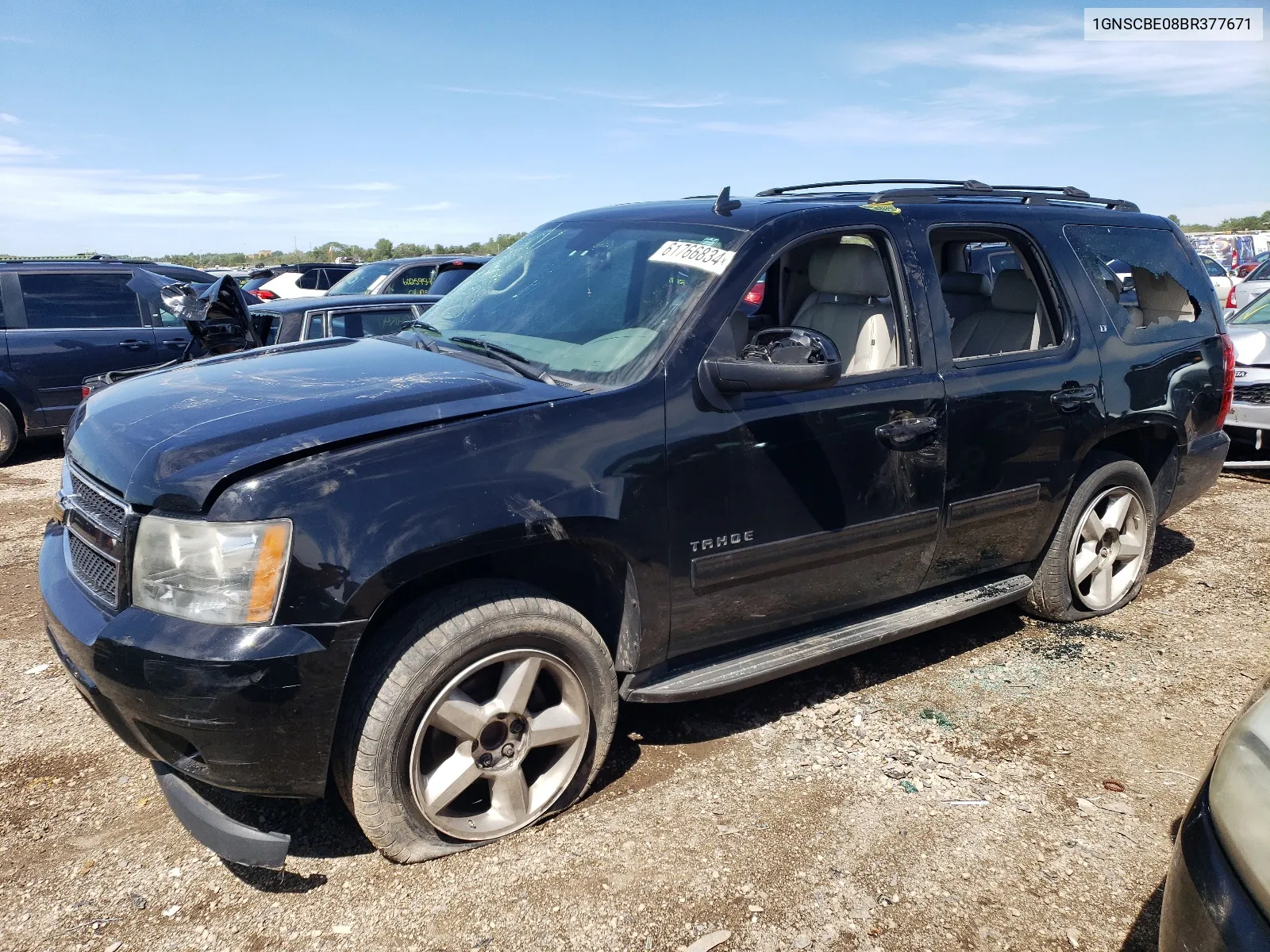 2011 Chevrolet Tahoe C1500 Lt VIN: 1GNSCBE08BR377671 Lot: 61766834