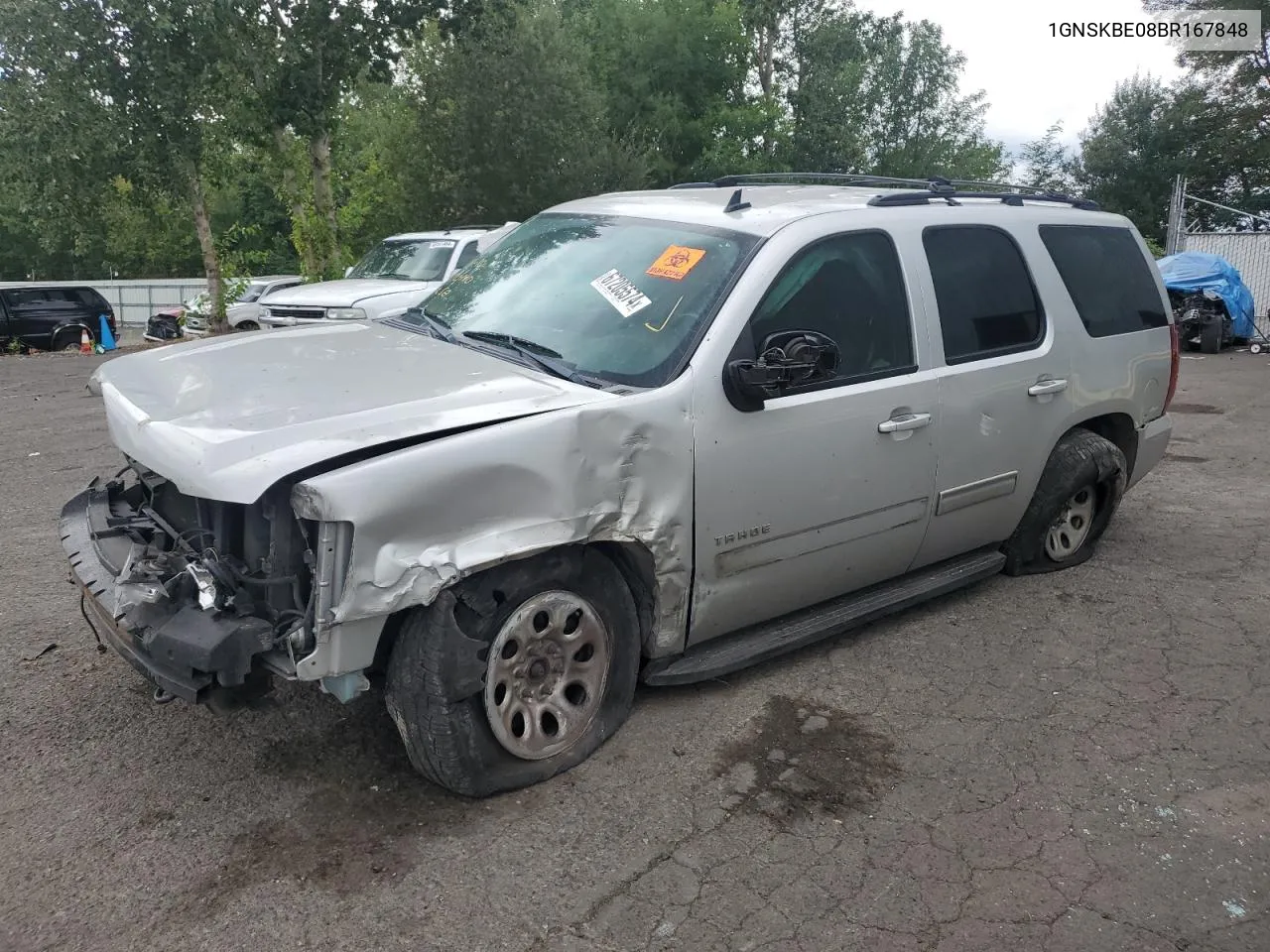 2011 Chevrolet Tahoe K1500 Lt VIN: 1GNSKBE08BR167848 Lot: 67205574