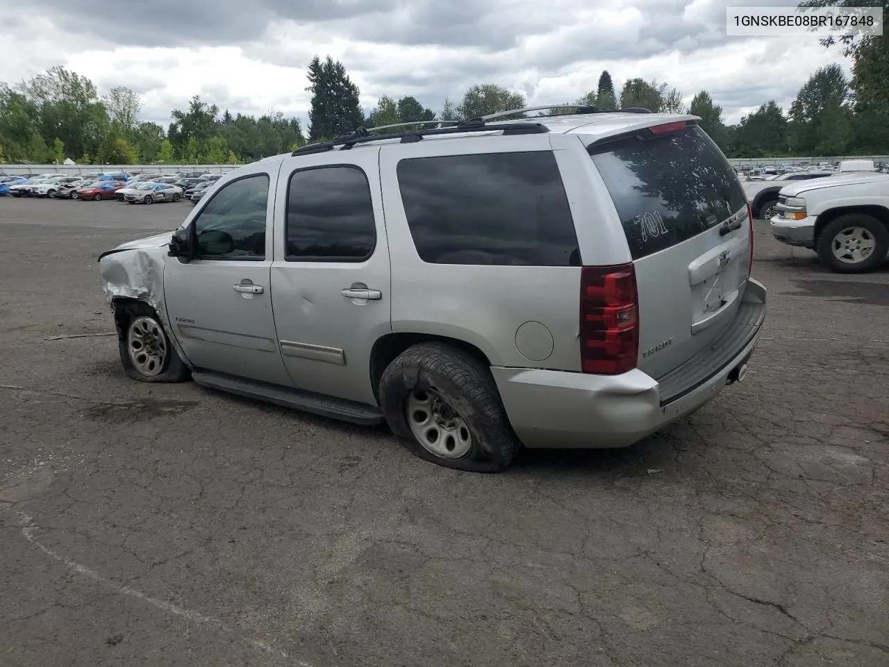 2011 Chevrolet Tahoe K1500 Lt VIN: 1GNSKBE08BR167848 Lot: 67205574