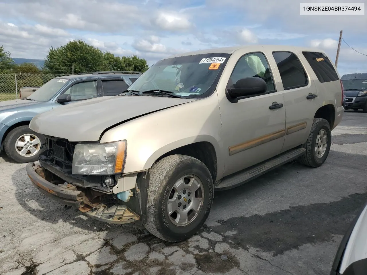 2011 Chevrolet Tahoe Special VIN: 1GNSK2E04BR374494 Lot: 71064254