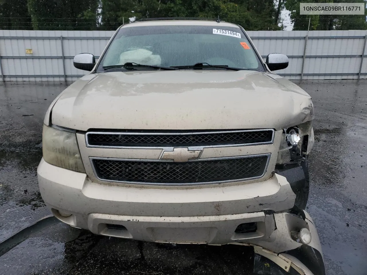 2011 Chevrolet Tahoe C1500 Ls VIN: 1GNSCAE09BR116771 Lot: 71531494