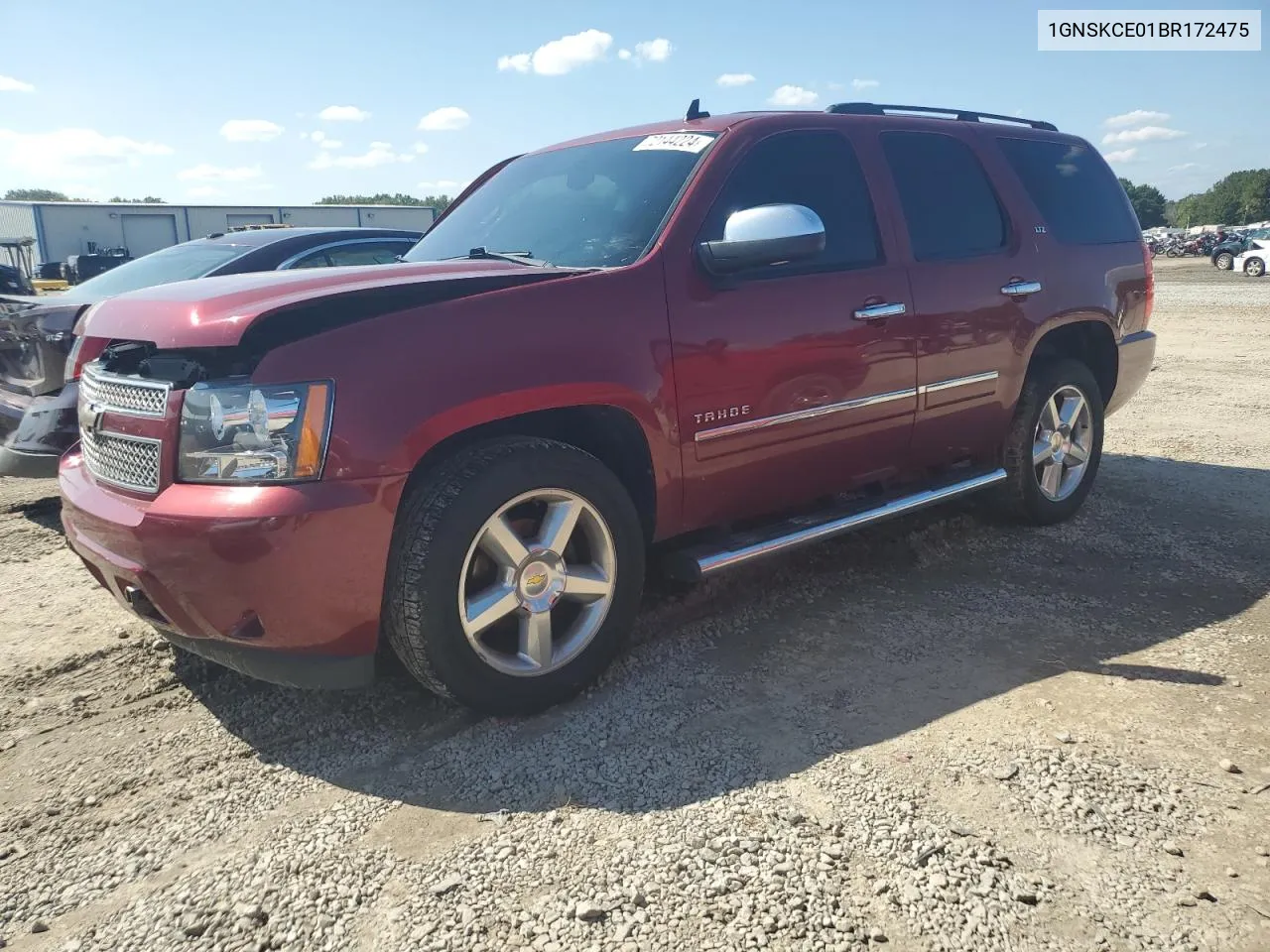 2011 Chevrolet Tahoe K1500 Ltz VIN: 1GNSKCE01BR172475 Lot: 72144224