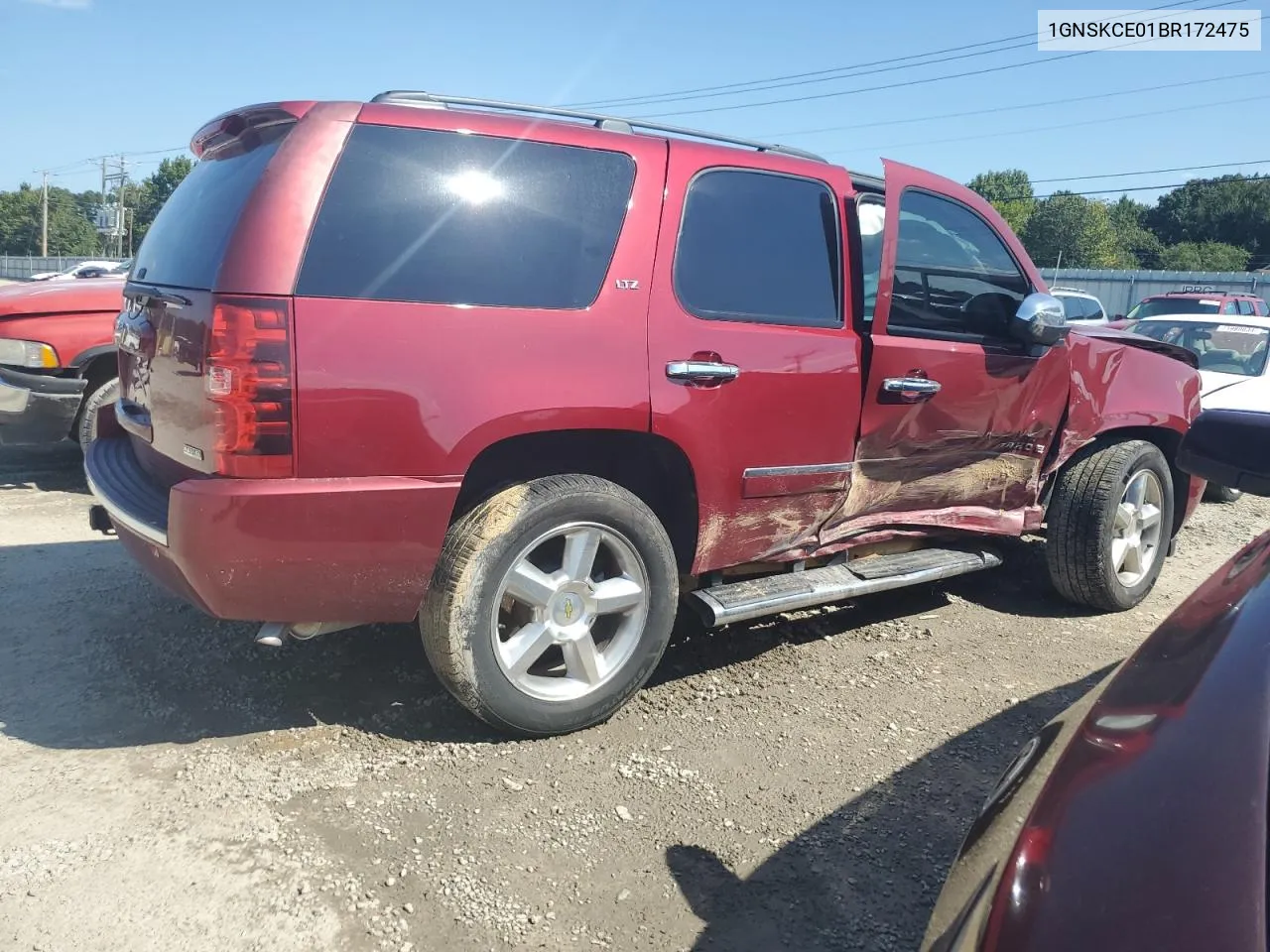 2011 Chevrolet Tahoe K1500 Ltz VIN: 1GNSKCE01BR172475 Lot: 72144224