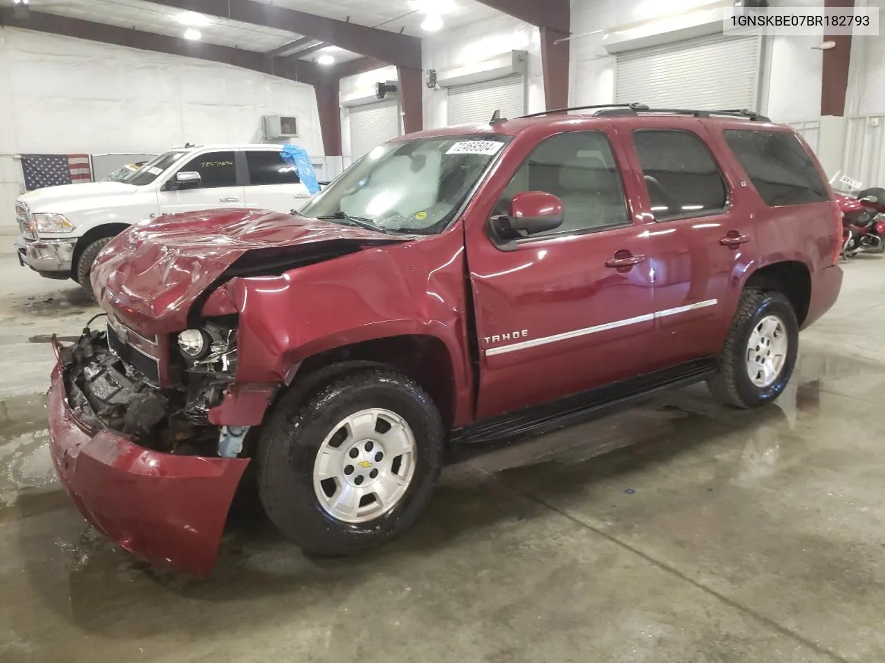 2011 Chevrolet Tahoe K1500 Lt VIN: 1GNSKBE07BR182793 Lot: 72469504