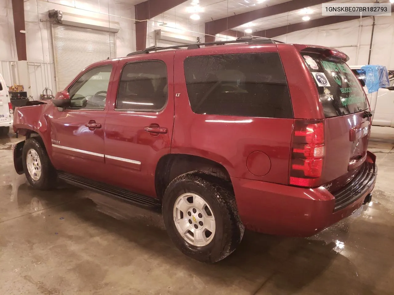 2011 Chevrolet Tahoe K1500 Lt VIN: 1GNSKBE07BR182793 Lot: 72469504