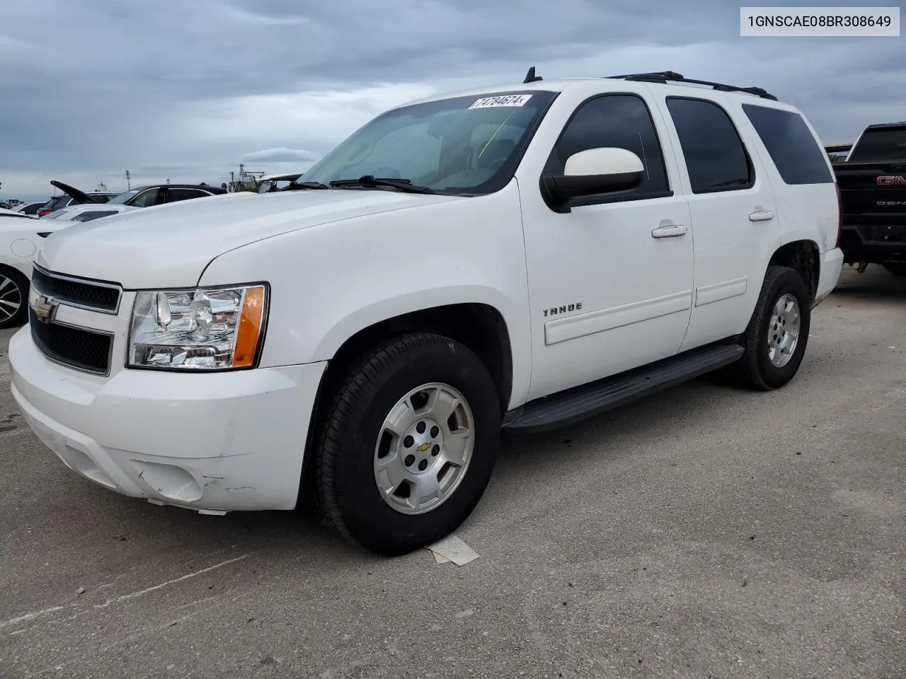 2011 Chevrolet Tahoe C1500 Ls VIN: 1GNSCAE08BR308649 Lot: 74784674