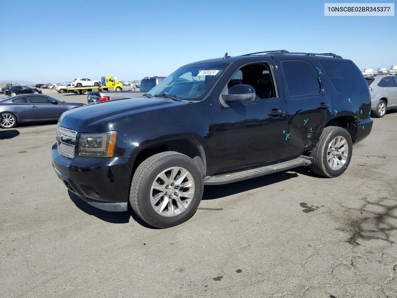 2011 Chevrolet Tahoe C1500 Lt VIN: 1GNSCBE02BR345377 Lot: 75685324