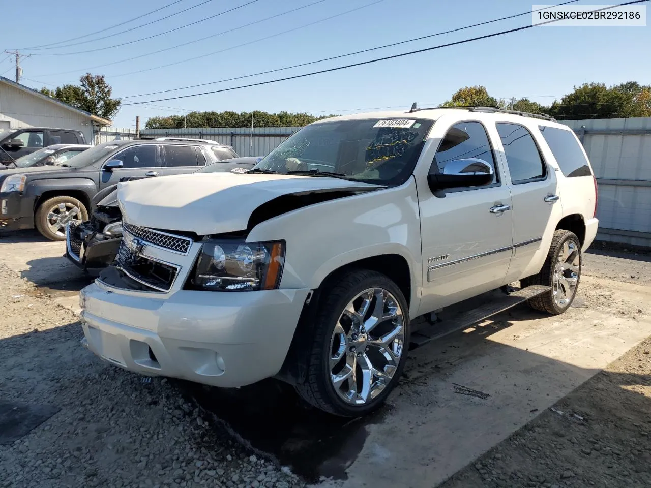 2011 Chevrolet Tahoe K1500 Ltz VIN: 1GNSKCE02BR292186 Lot: 76103404