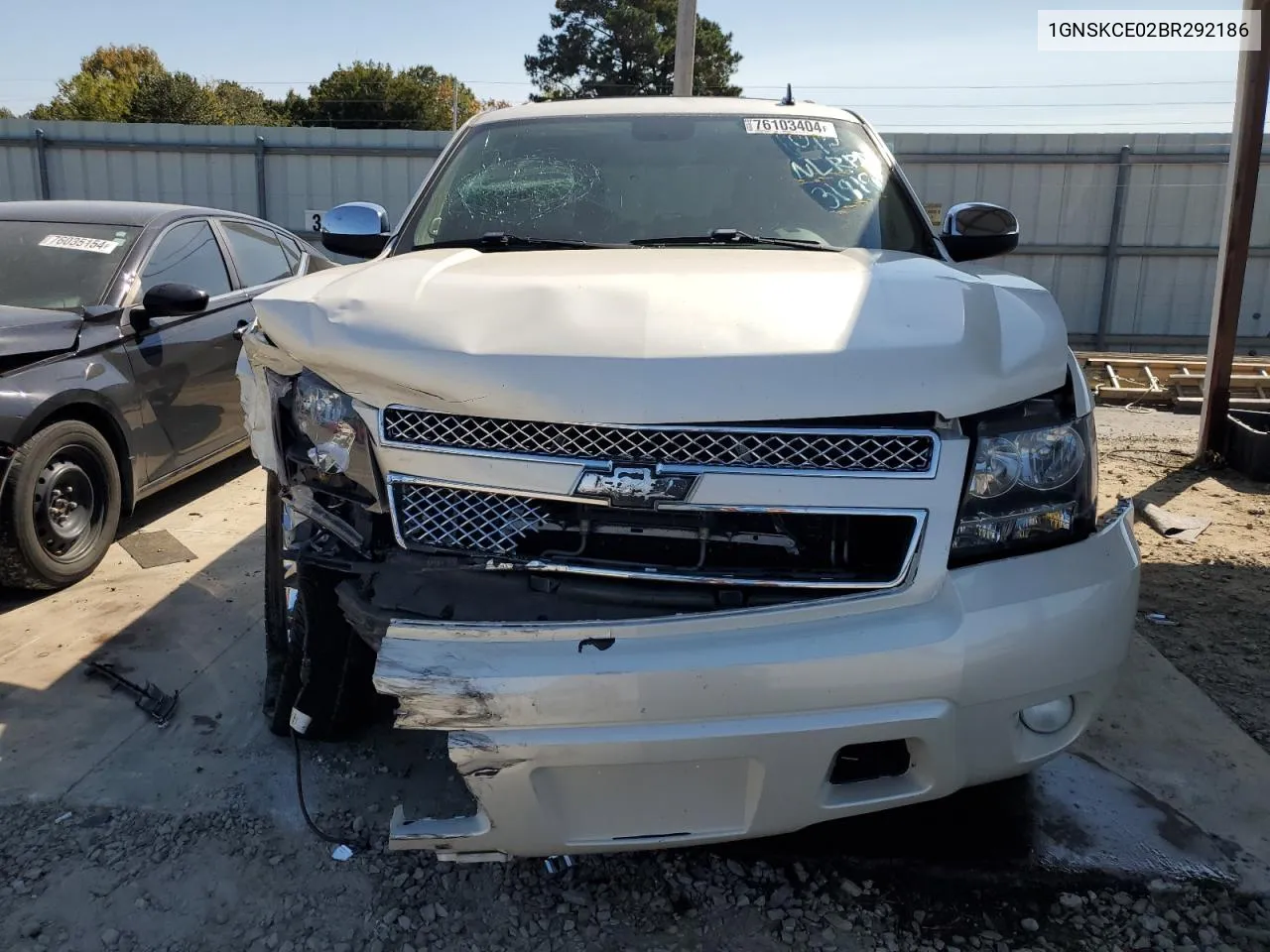 2011 Chevrolet Tahoe K1500 Ltz VIN: 1GNSKCE02BR292186 Lot: 76103404