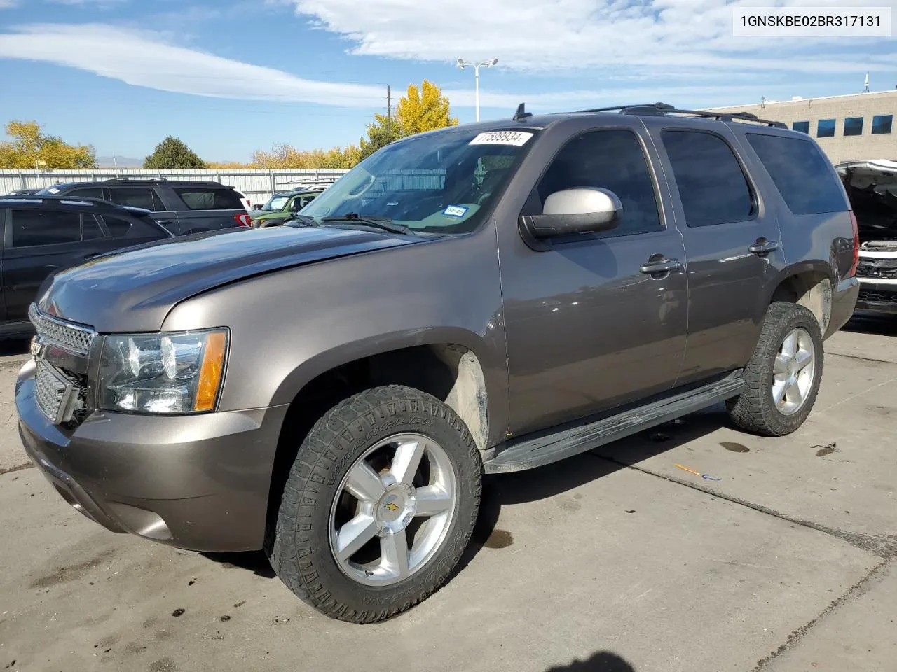 2011 Chevrolet Tahoe K1500 Lt VIN: 1GNSKBE02BR317131 Lot: 77599934