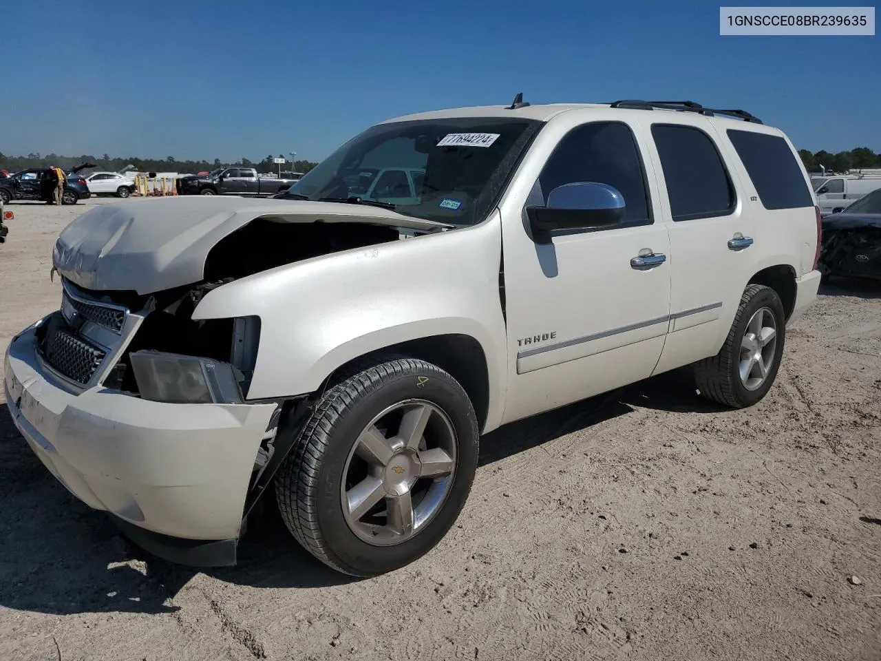 2011 Chevrolet Tahoe C1500 Ltz VIN: 1GNSCCE08BR239635 Lot: 77694224