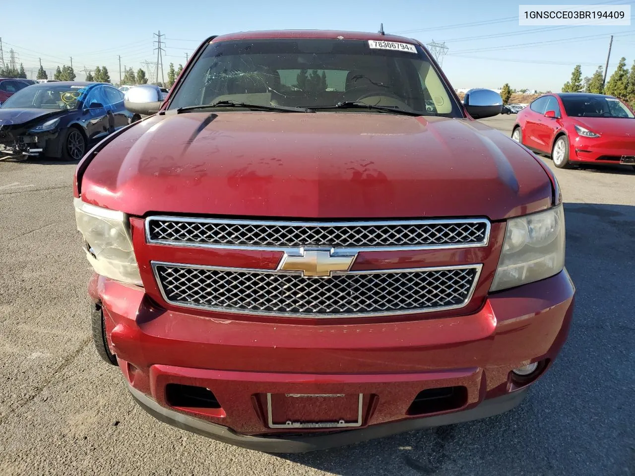 2011 Chevrolet Tahoe C1500 Ltz VIN: 1GNSCCE03BR194409 Lot: 78306794