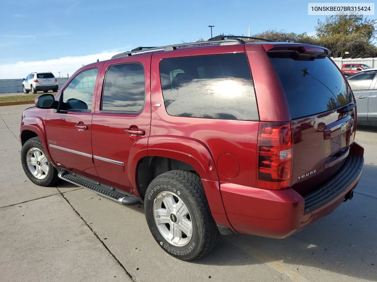 2011 Chevrolet Tahoe K1500 Lt VIN: 1GNSKBE07BR315424 Lot: 78770434