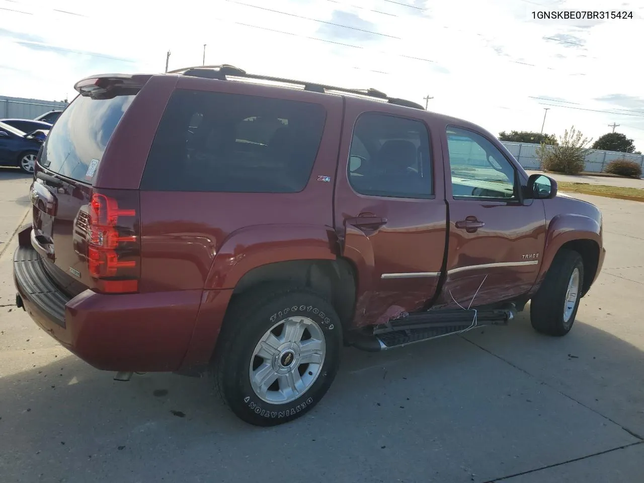 2011 Chevrolet Tahoe K1500 Lt VIN: 1GNSKBE07BR315424 Lot: 78770434