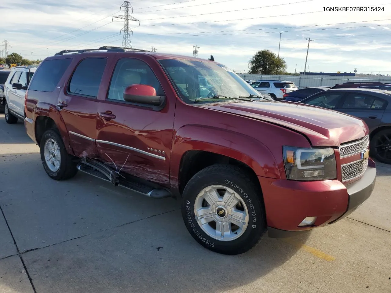 2011 Chevrolet Tahoe K1500 Lt VIN: 1GNSKBE07BR315424 Lot: 78770434