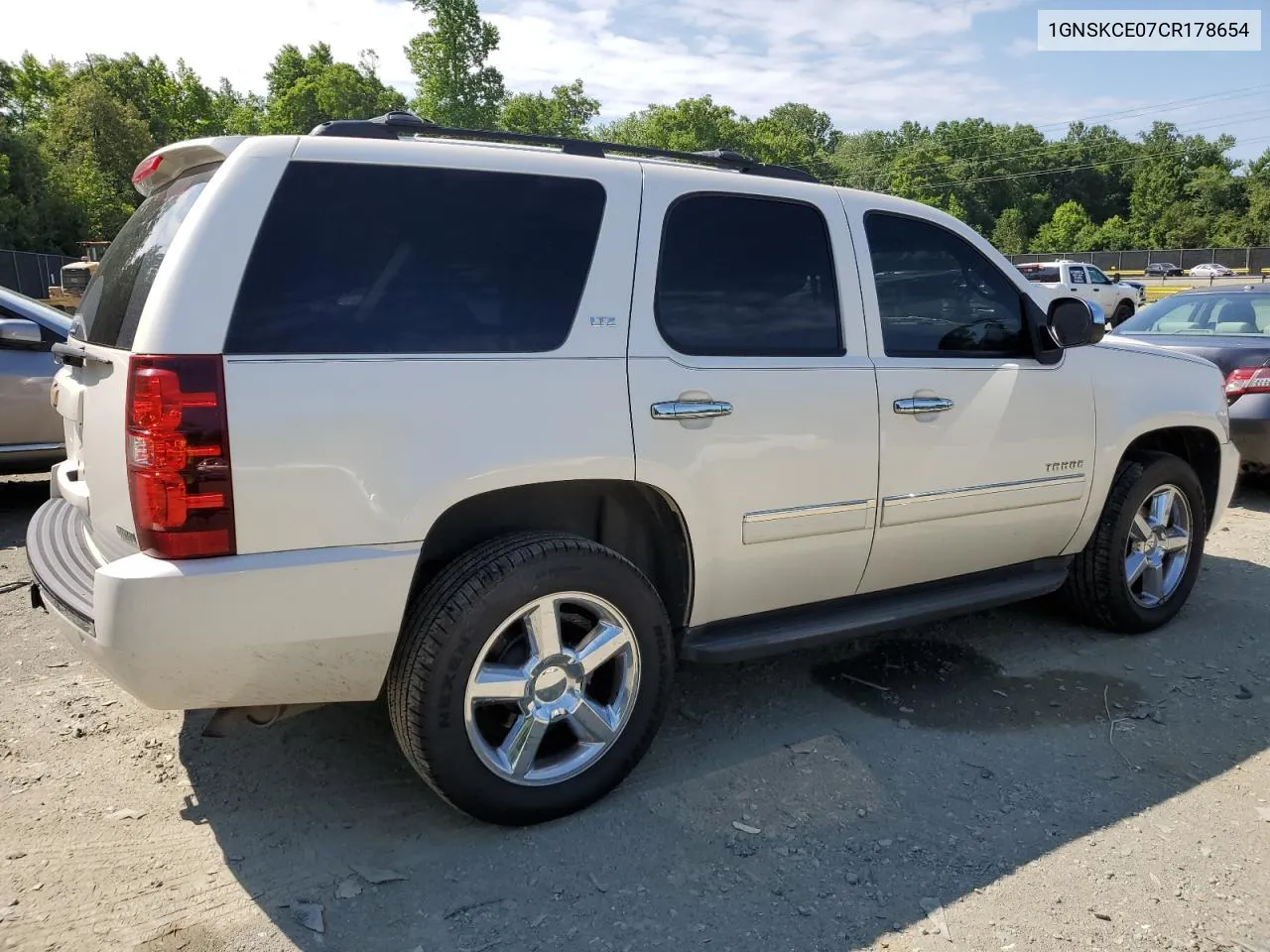 2012 Chevrolet Tahoe K1500 Ltz VIN: 1GNSKCE07CR178654 Lot: 57660244