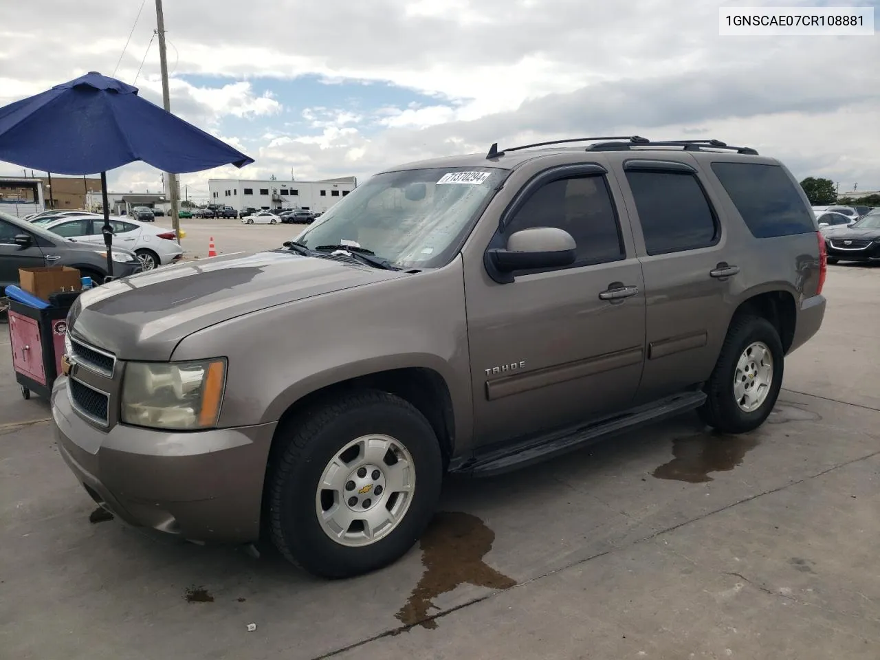 2012 Chevrolet Tahoe C1500 Ls VIN: 1GNSCAE07CR108881 Lot: 71370294