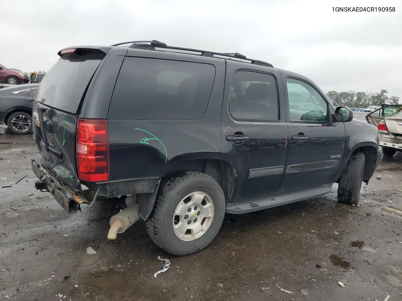 2012 Chevrolet Tahoe K1500 Ls VIN: 1GNSKAE04CR190958 Lot: 71527954