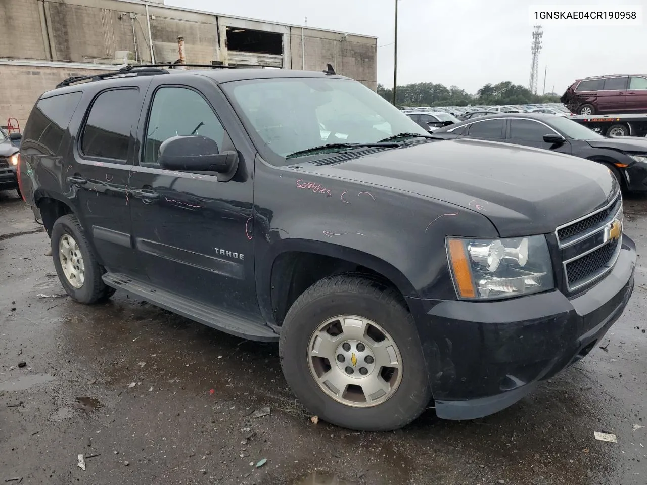 2012 Chevrolet Tahoe K1500 Ls VIN: 1GNSKAE04CR190958 Lot: 71527954