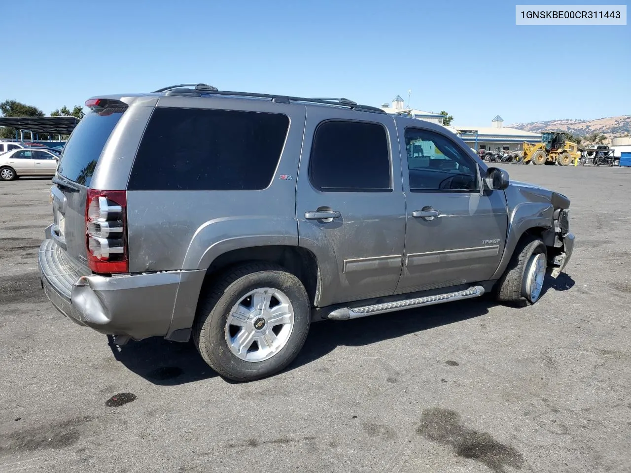 2012 Chevrolet Tahoe K1500 Lt VIN: 1GNSKBE00CR311443 Lot: 72085554