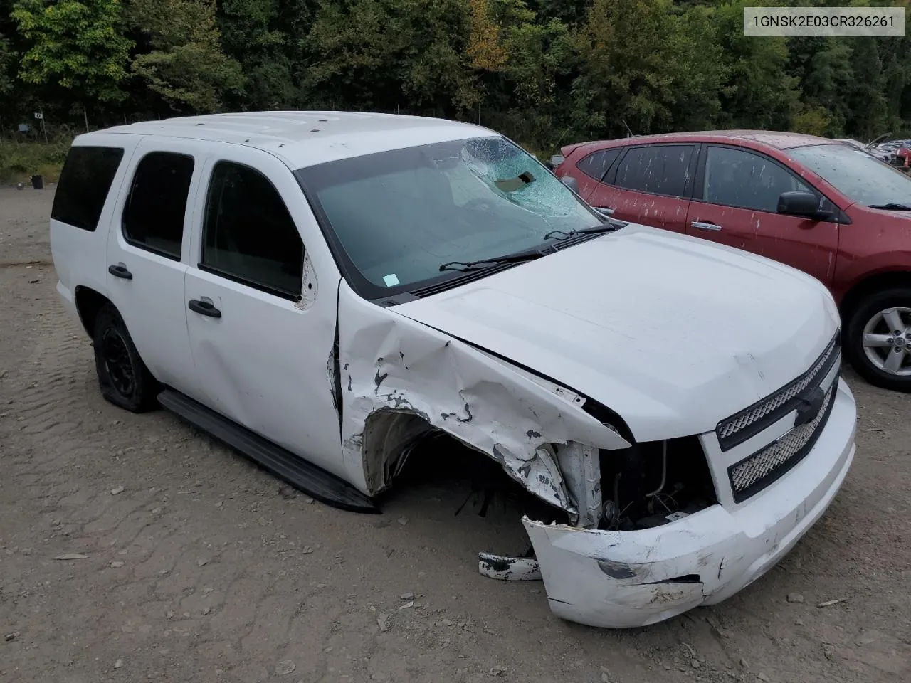 2012 Chevrolet Tahoe Special VIN: 1GNSK2E03CR326261 Lot: 72591644