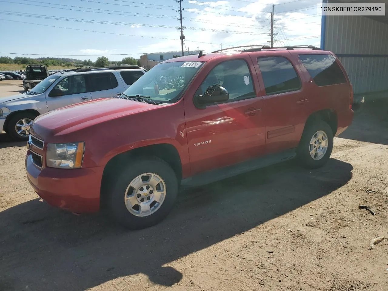 2012 Chevrolet Tahoe K1500 Lt VIN: 1GNSKBE01CR279490 Lot: 73412174