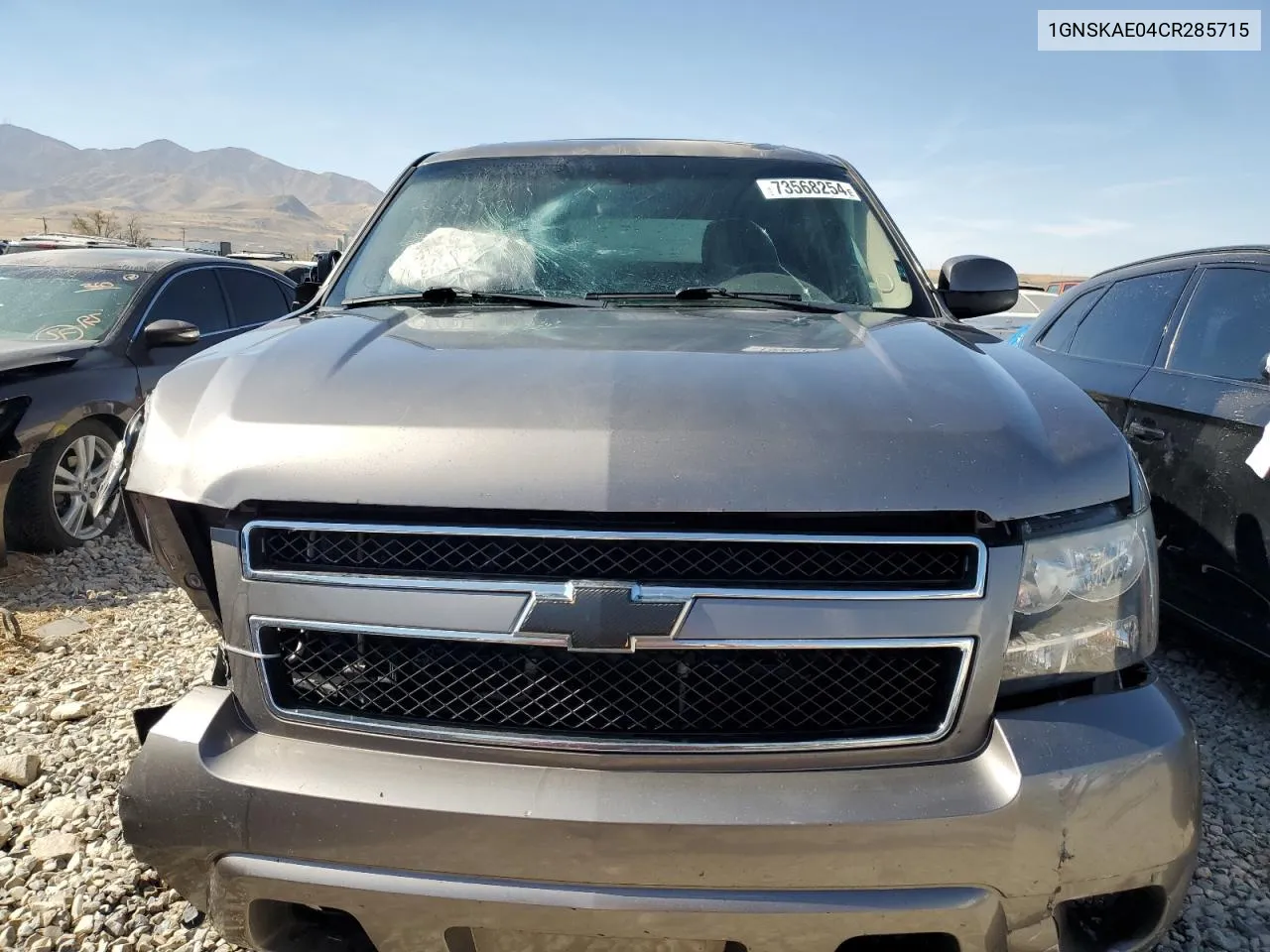 2012 Chevrolet Tahoe K1500 Ls VIN: 1GNSKAE04CR285715 Lot: 73568254